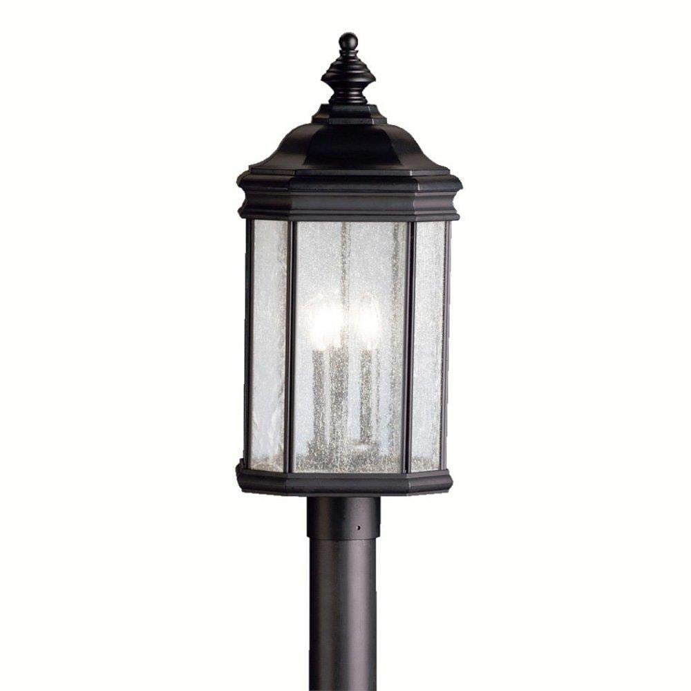 Kichler Kirkwood 23.5-in Black Traditional Outdoor Light post lantern