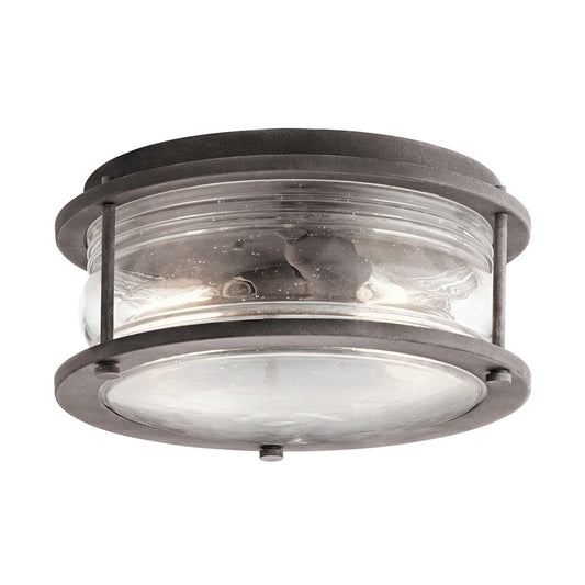 Kichler Ashland Bay 1 -Light 12-in Gray Indoor/Outdoor Flush Mount Light