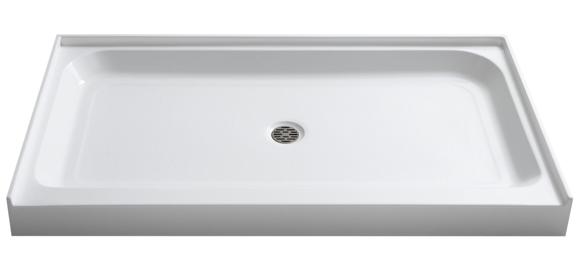 ANZZI Tier 36-in W x 60-in L Center White Single Threshold Rectangle Shower Pan Base with 3.5-in H Threshold