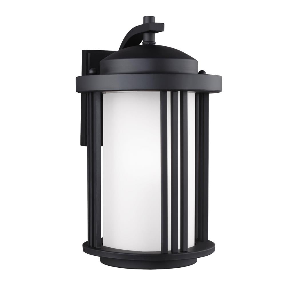 Generation Lighting Crowell 1 -Light 14.88-in H Black Hardwired Dark Sky Outdoor Wall Light
