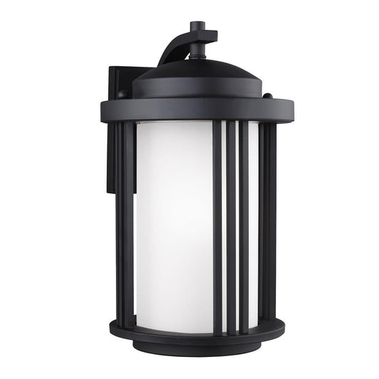 Generation Lighting Crowell 1 -Light 14.88-in H Black Hardwired Dark Sky Outdoor Wall Light