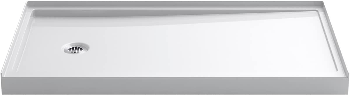 KOHLER Rely 32.0-in W x 60.0-in L Left White Single Threshold Rectangle Shower Pan Base with 1.63-in H Threshold