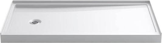 KOHLER Rely 32.0-in W x 60.0-in L Left White Single Threshold Rectangle Shower Pan Base with 1.63-in H Threshold