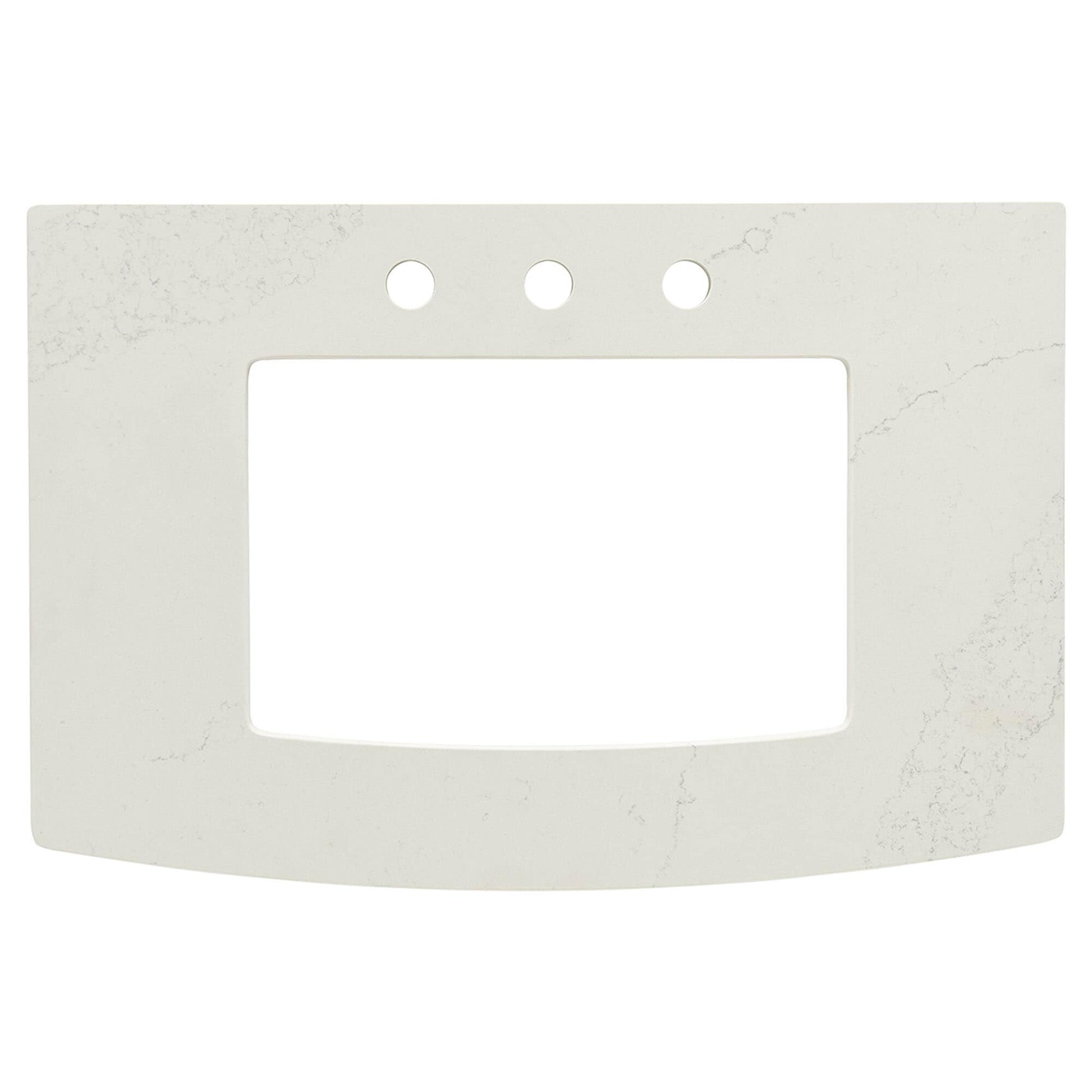 American Standard Townsend 30-in x 19-in White Quartz Drop-in Single Sink Widespread Faucet Mount Bathroom Vanity Top