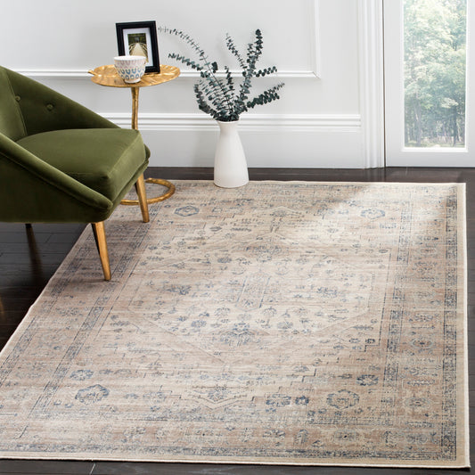 Safavieh Vintage Sirenz 9 x 12 (ft) Loomed Synthetic Stone/Blue Rectangular Indoor Distressed/Overdyed Vintage Spot Clean Only Area rug