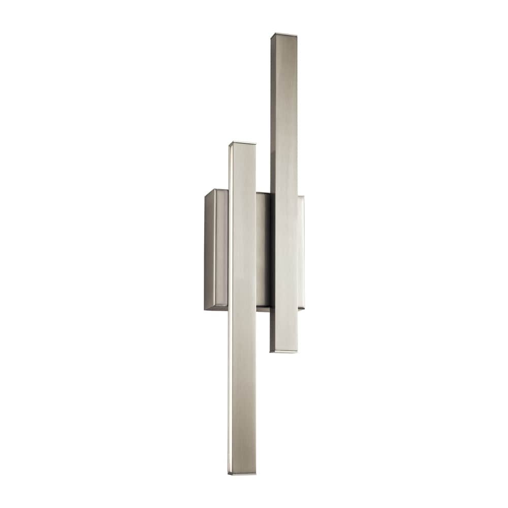 elan Idril 4.75-in W 2 -Light Brushed Nickel Integrated LED Wall Sconce