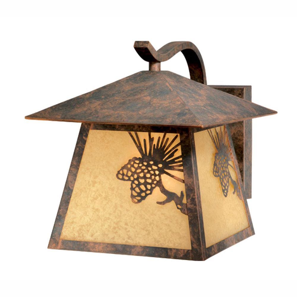 Cascadia Whitebark 1 -Light 9.75-in H Distressed Bronze Hardwired Outdoor Wall Light