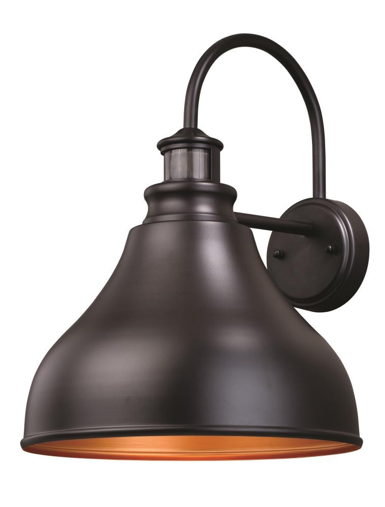Cascadia Delano 1 -Light 17-in H Oil-rubbed Bronze Hardwired Motion Sensor Dark Sky Dusk to Dawn Outdoor Wall Light