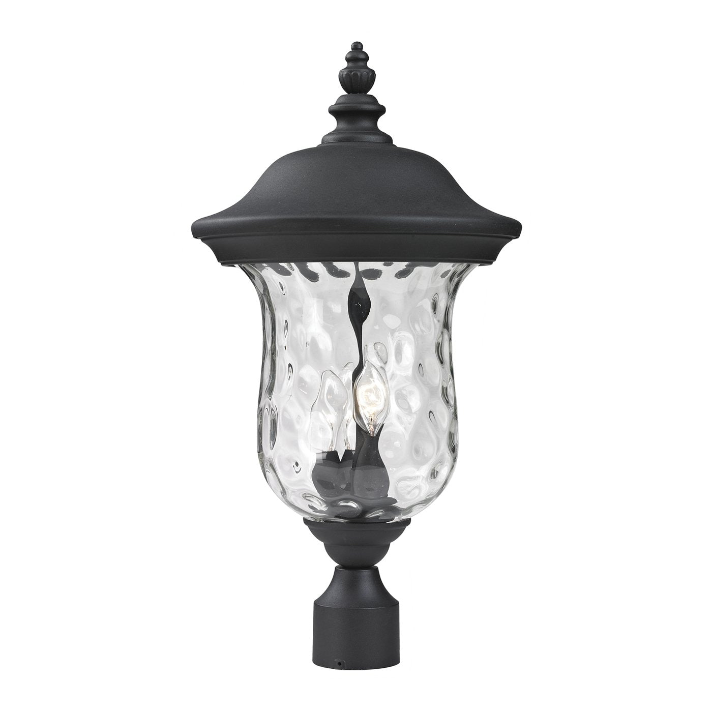 Z-Lite Armstrong 25.5-in Black Traditional Outdoor Light post lantern