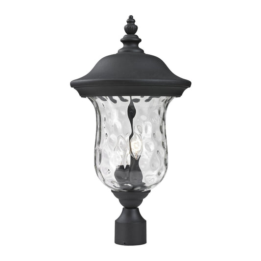 Z-Lite Armstrong 25.5-in Black Traditional Outdoor Light post lantern