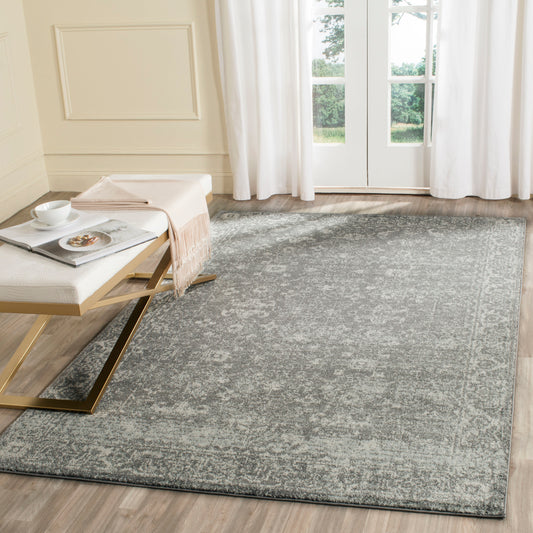 Safavieh Evoke Likoma 12 x 18 (ft) Loomed Polypropylene Gray/Ivory Rectangular Indoor Distressed/Overdyed Vintage Spot Clean Only Area rug