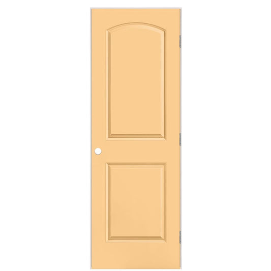 Masonite 28-in x 80-in Marigold Hollow core 2-panel Left hand Smooth Prefinished Molded composite Flat Jamb Single Prehung Interior Door with