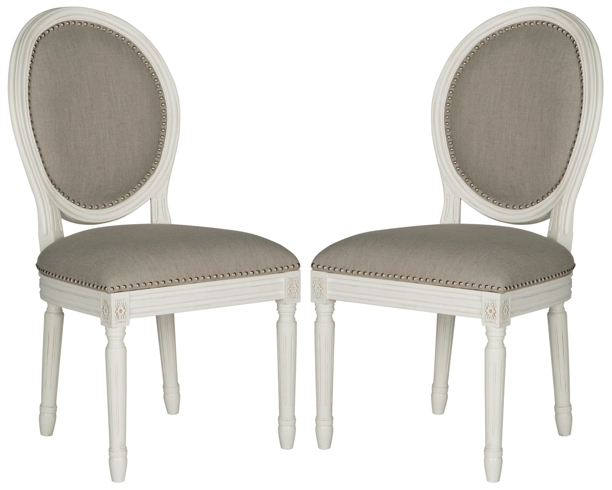 Safavieh Holloway Country Linen Upholstered Side Chair (Wood Frame)