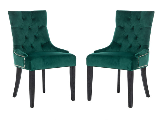 Safavieh Harlow Contemporary/Modern Velvet Upholstered Side Chair (Wood Frame)