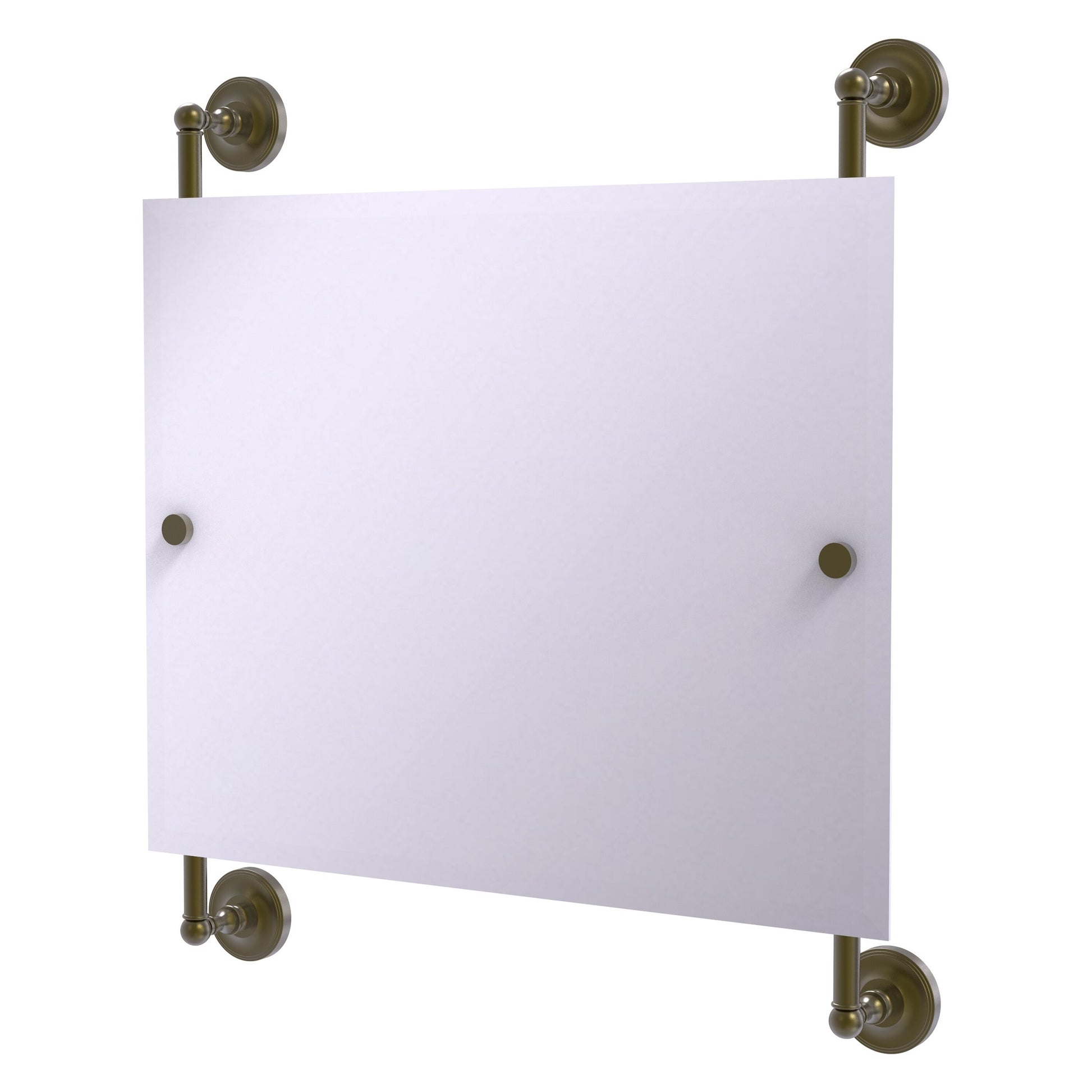 Allied Brass Prestige Regal 26-in x 29-in Beveled Frameless Rectangle Bathroom Vanity Mirror ( Antique Brass )