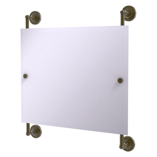 Allied Brass Prestige Regal 26-in x 29-in Beveled Frameless Rectangle Bathroom Vanity Mirror ( Antique Brass )