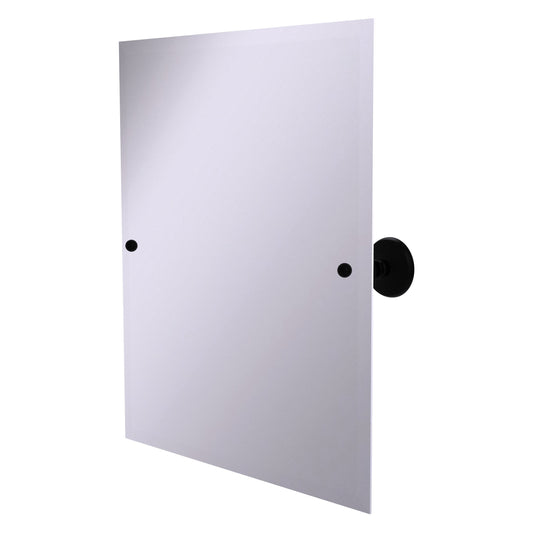 Allied Brass Prestige Monte Carlo 21-in x 26-in Beveled Frameless Rectangle Tilting Bathroom Vanity Mirror ( Matte Black )