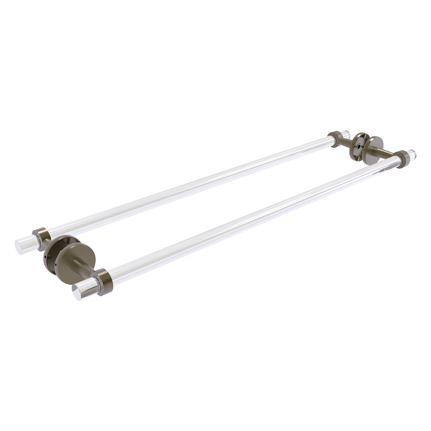 Allied Brass Clearview 30-in double Antique Brass Wall mount Double Towel Bar