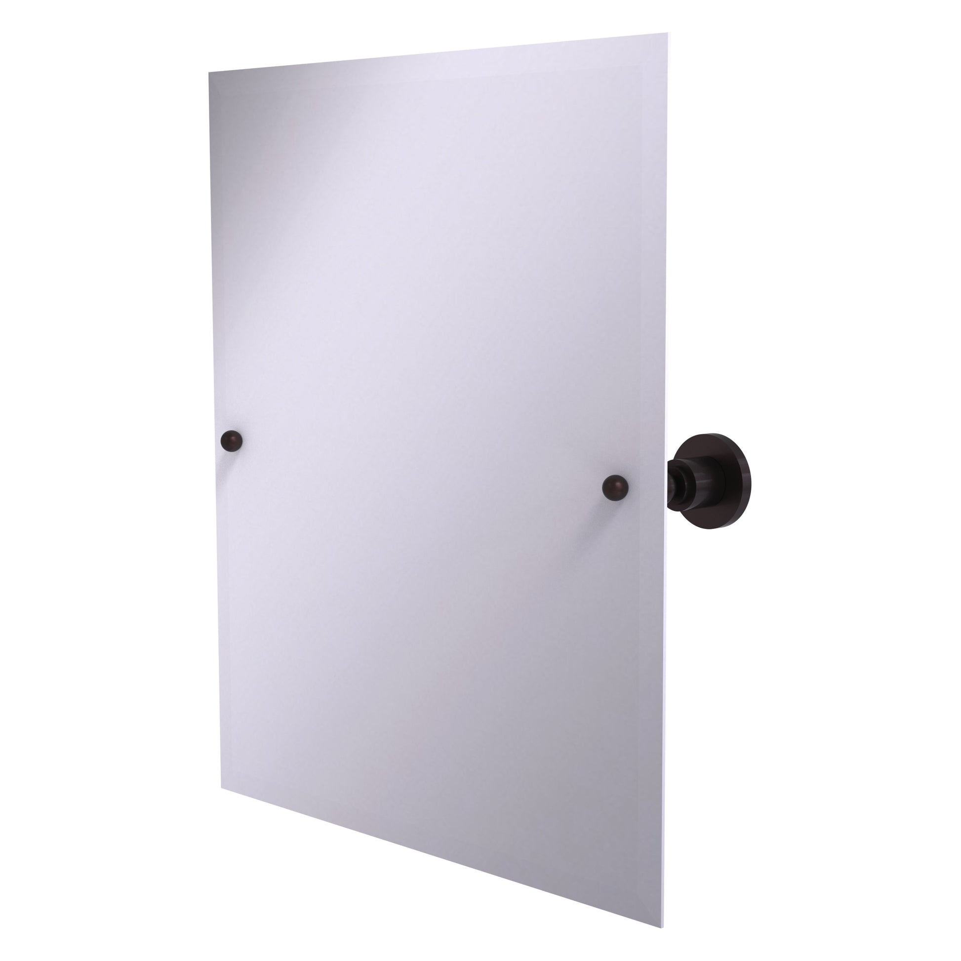 Allied Brass Astor Place 21-in x 26-in Beveled Frameless Rectangle Tilting Bathroom Vanity Mirror ( Antique Bronze )