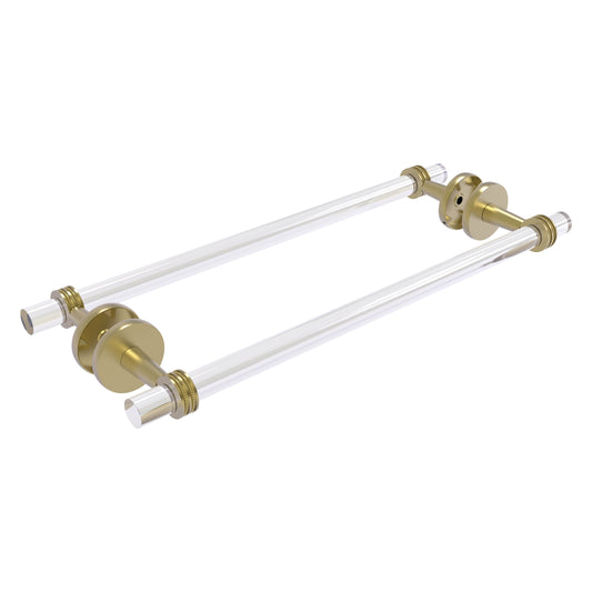 Allied Brass Clearview 18-in double Satin Brass Wall mount Double Towel Bar