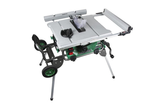 Metabo HPT 10-in 15-Amp Table Saw with Micro Adjust Rip Fence and Caster Platform - 10 inch Jobsite Table Saw C10RJSM