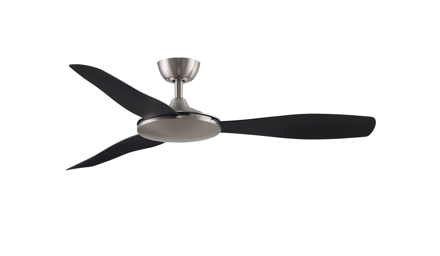 Fanimation GlideAire 52-in Brushed Nickel with Black Blades Indoor/Outdoor Smart Propeller Ceiling Fan and Remote (3-Blade) FPD8520BNBL
