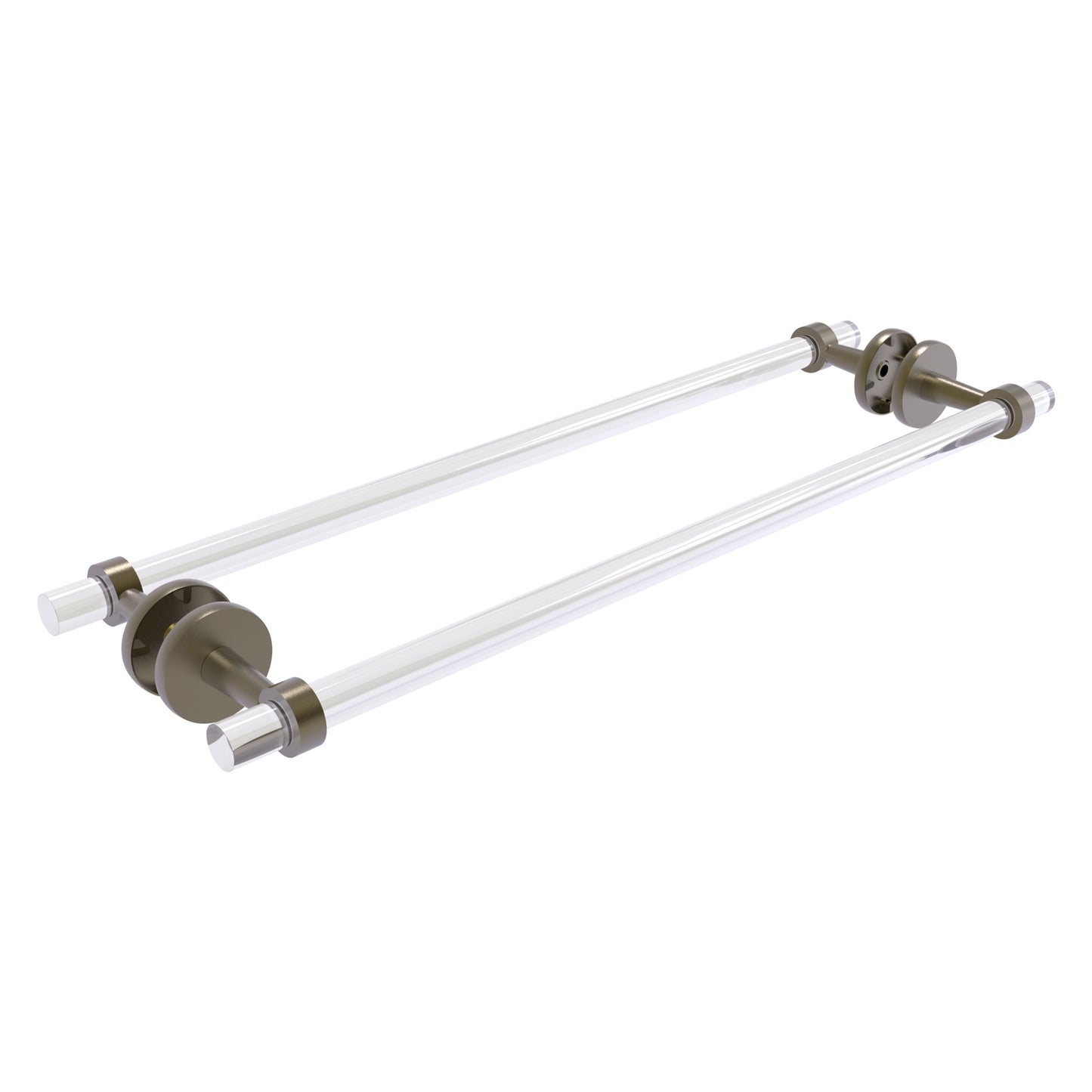Allied Brass Clearview 24-in double Antique Brass Wall mount Double Towel Bar