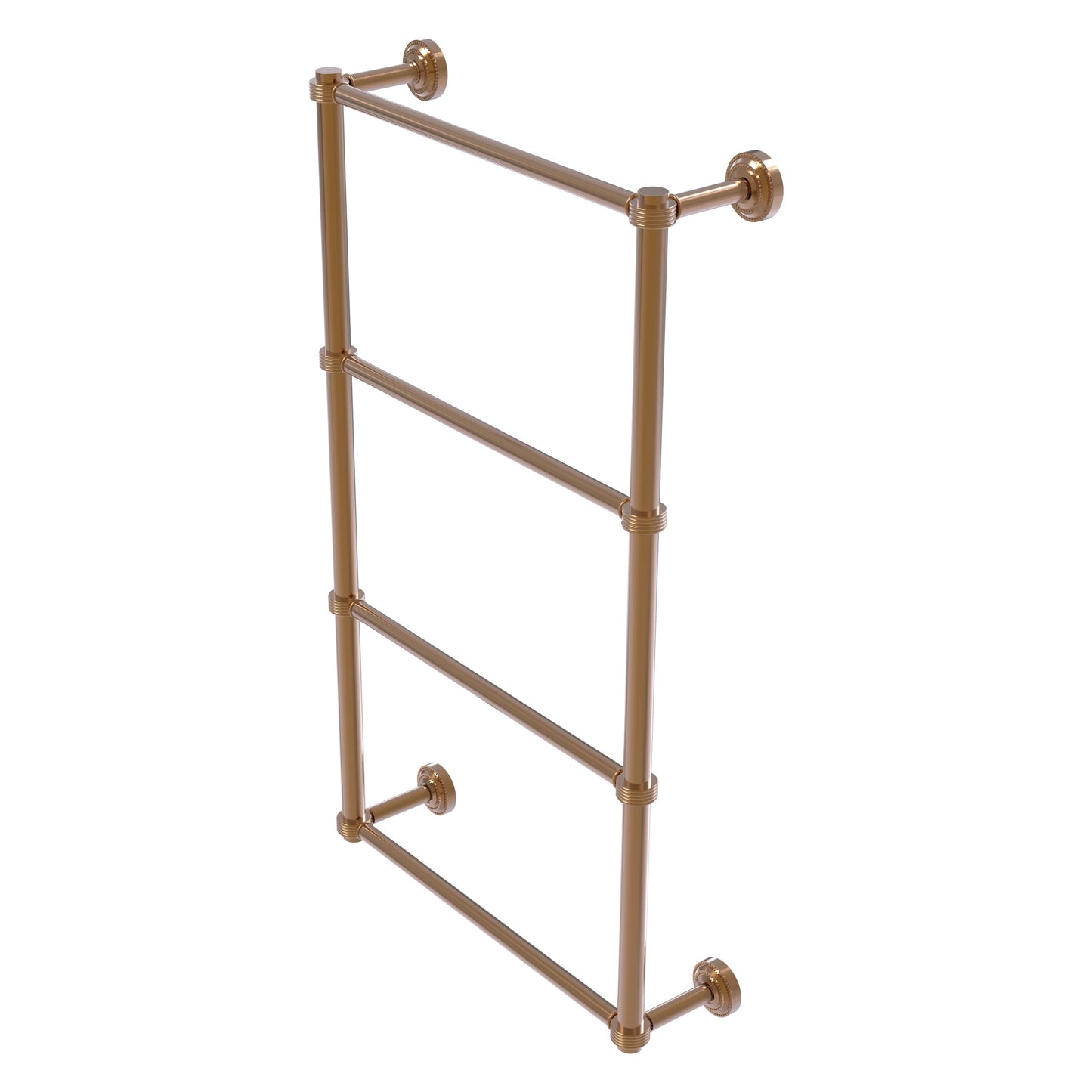 Allied Brass Dottingham 30-in double Brushed Bronze Wall mount 4-tier Towel Bar