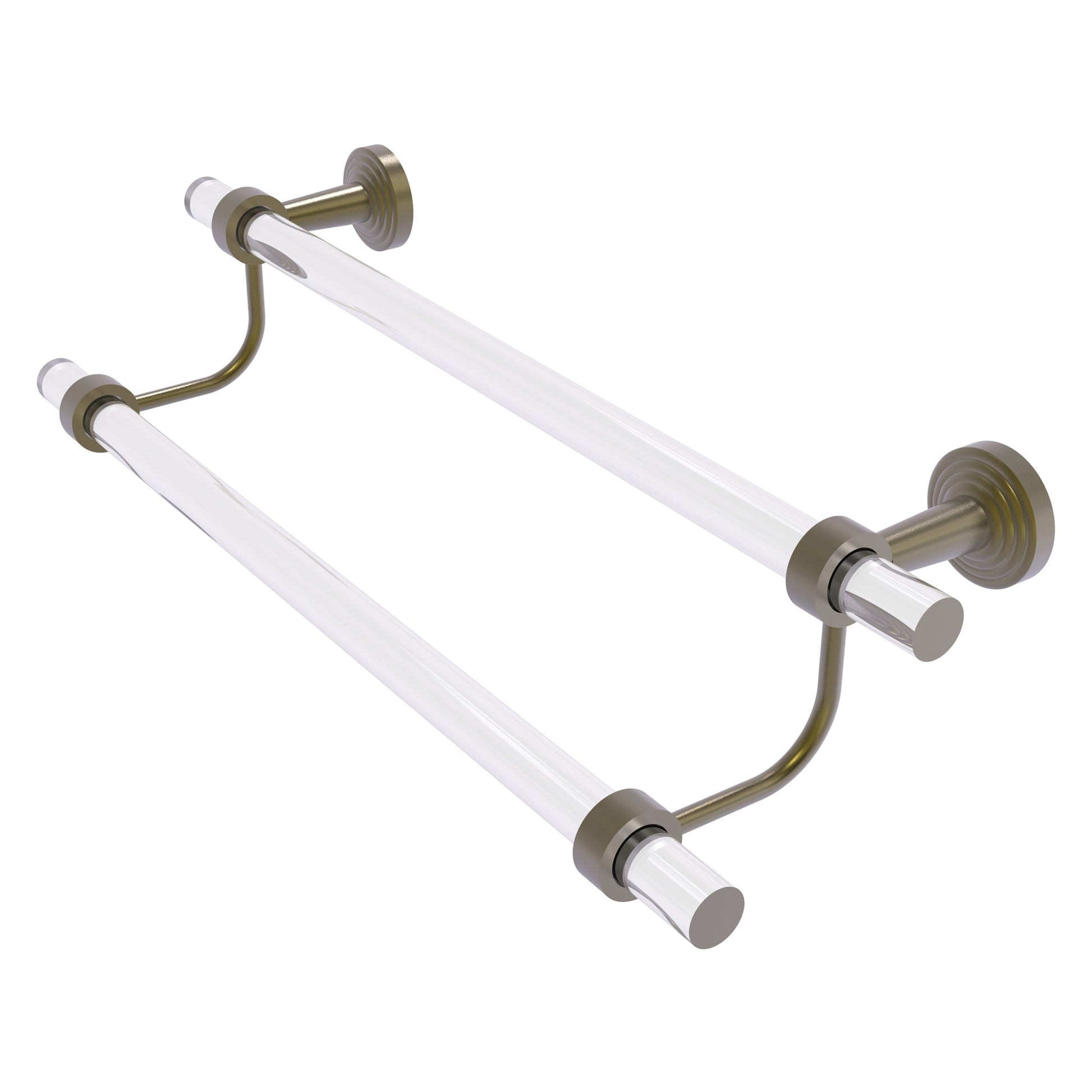 Allied Brass Pacific Beach 24-in double Antique Brass Wall mount Double Towel Bar