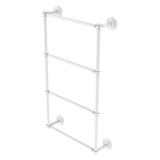 Allied Brass Que New 36-in double Matte White Wall mount 4-tier Towel Bar