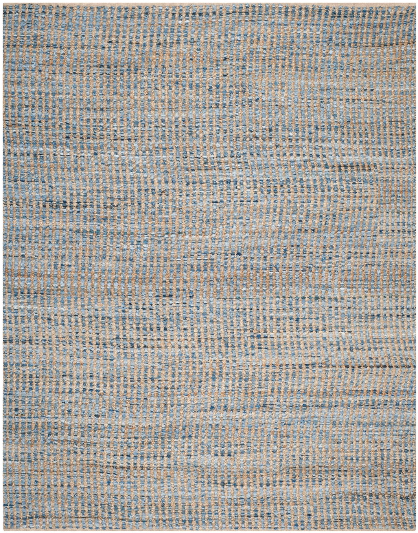 Safavieh Cape Cod Andover 9 x 12 (ft) Jute Natural/Blue Rectangular Indoor Stripe Coastal Spot Clean Only Area rug