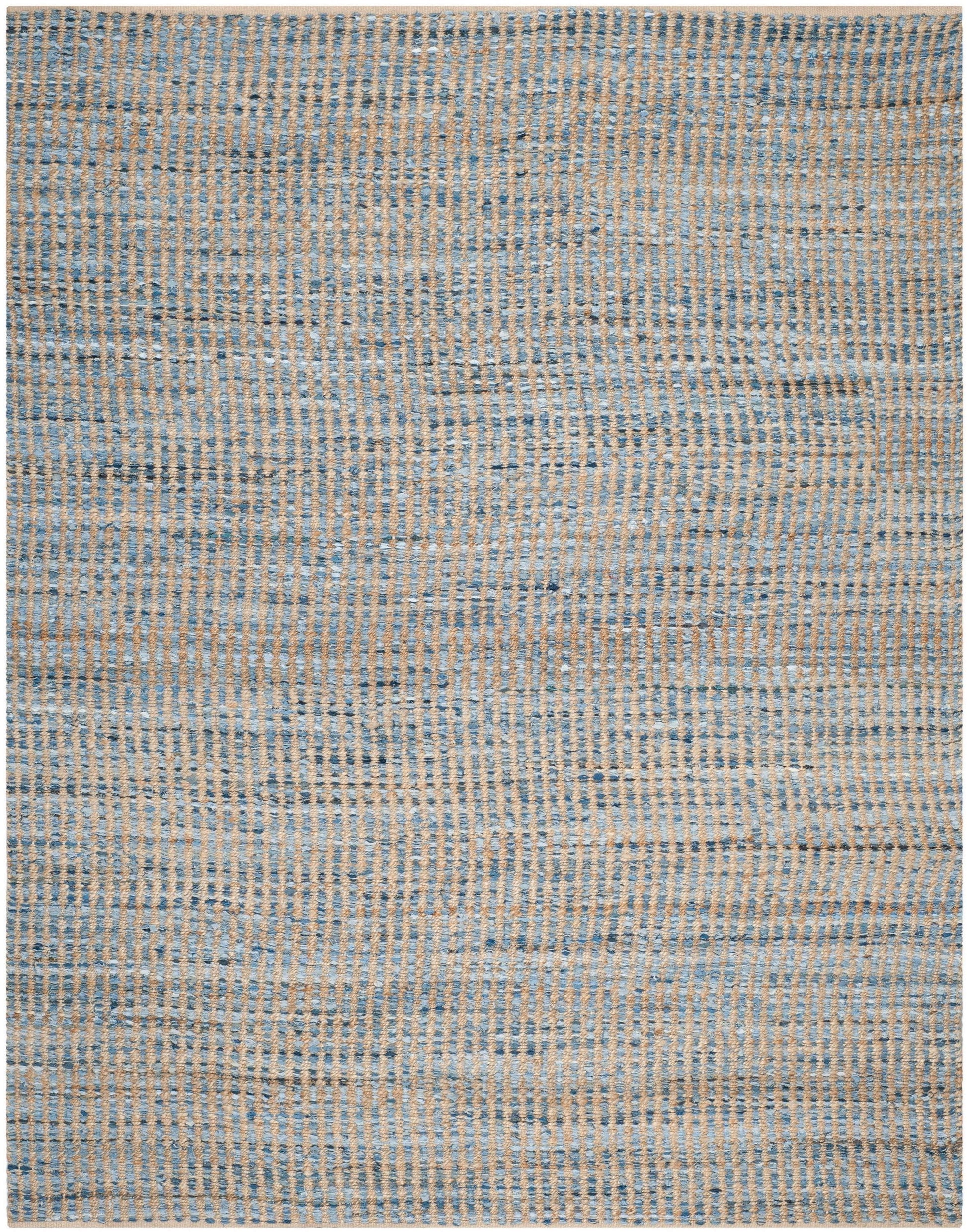 Safavieh Cape Cod Andover 9 x 12 (ft) Jute Natural/Blue Rectangular Indoor Stripe Coastal Spot Clean Only Area rug