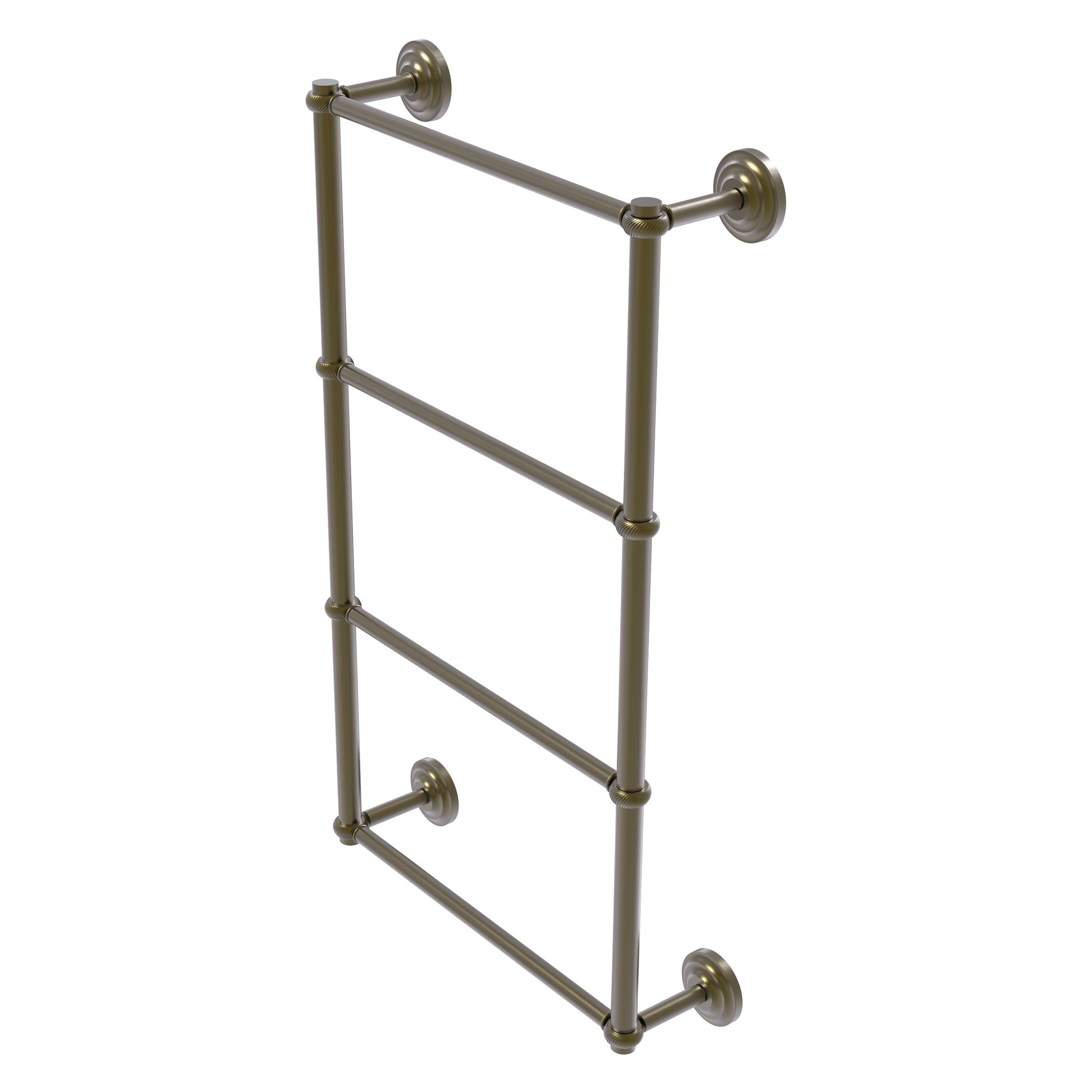 Allied Brass Que New 24-in double Antique Brass Wall mount 4-tier Towel Bar