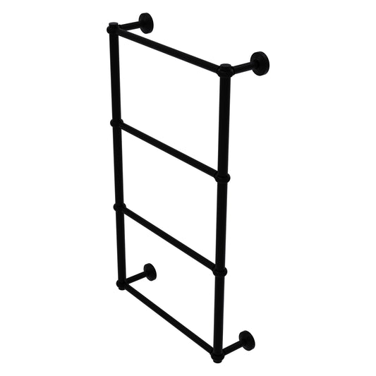 Allied Brass Waverly Place 30-in double Matte Black Wall mount 4-tier Towel Bar