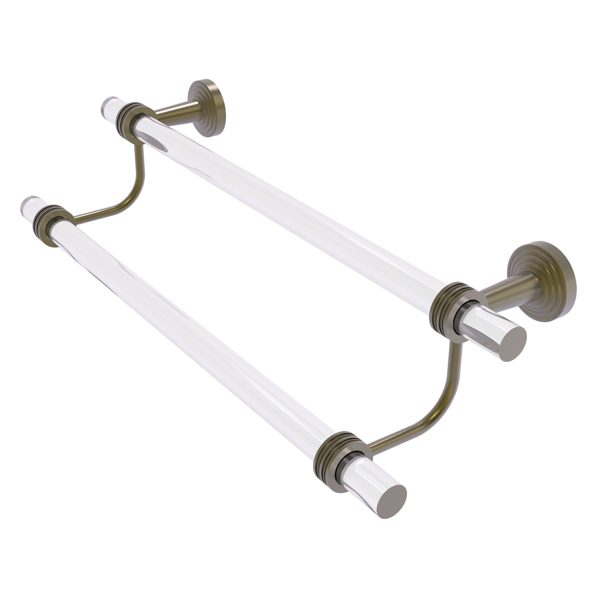 Allied Brass Pacific Beach 18-in double Antique Brass Wall mount Double Towel Bar