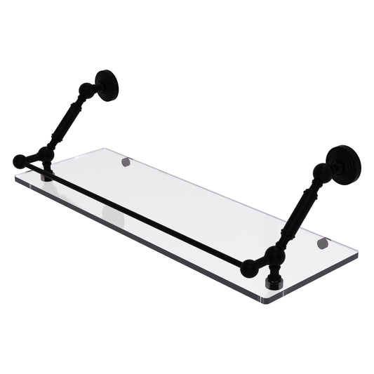 Allied Brass Waverly Place Matte Black Wall mount Bathroom Shelf ( 24-in x 7.3-in x 8-in )