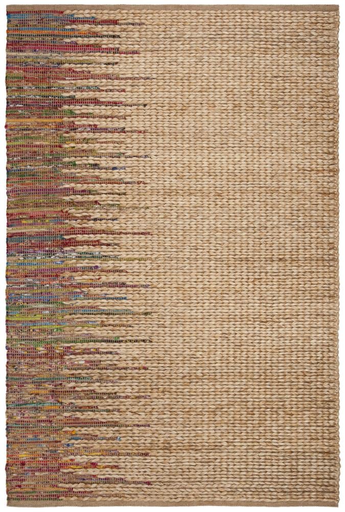 Safavieh Cape Cod Groton 6 x 9 (ft) Jute Natural/Multi Rectangular Indoor Abstract Coastal Spot Clean Only Area rug