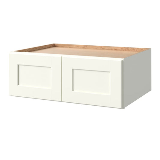 allen + roth Aveley 33-in W x 12-in H x 24-in D Linen Wall Fully Assembled Cabinet Flat Panel Shaker