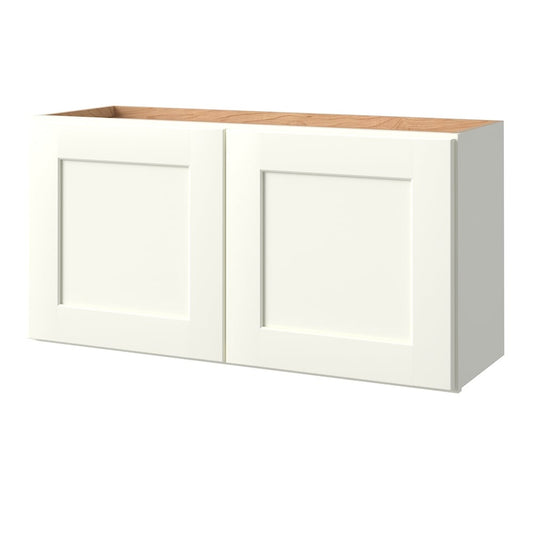 allen + roth Aveley 36-in W x 18-in H x 12-in D Linen Wall Fully Assembled Cabinet Flat Panel Shaker