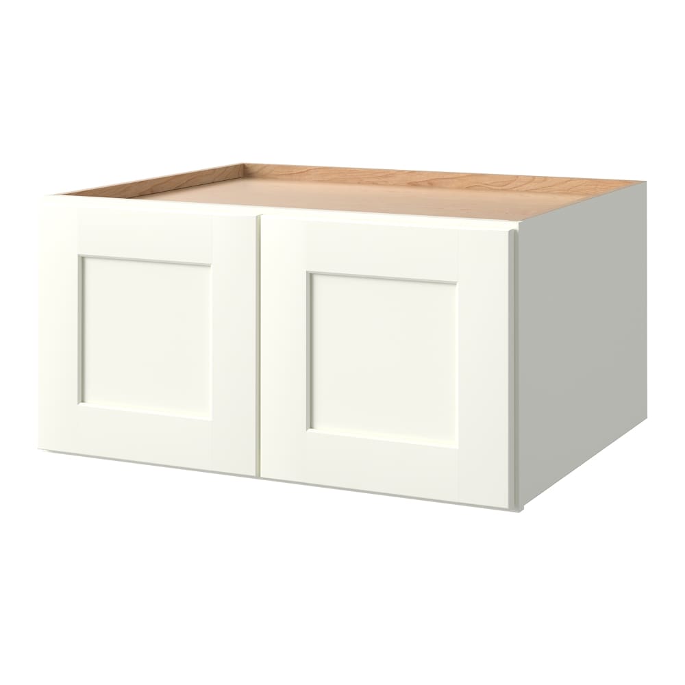 allen + roth Aveley 30-in W x 15-in H x 24-in D Linen Wall Fully Assembled Cabinet Flat Panel Shaker