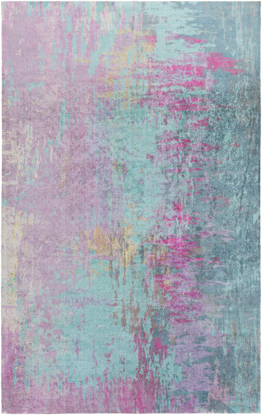 Livabliss Felicity 4 x 6 (ft) Flatweave Polyester Purple Rectangular Indoor Abstract Industrial Spot Clean Only Pet Friendly Area rug