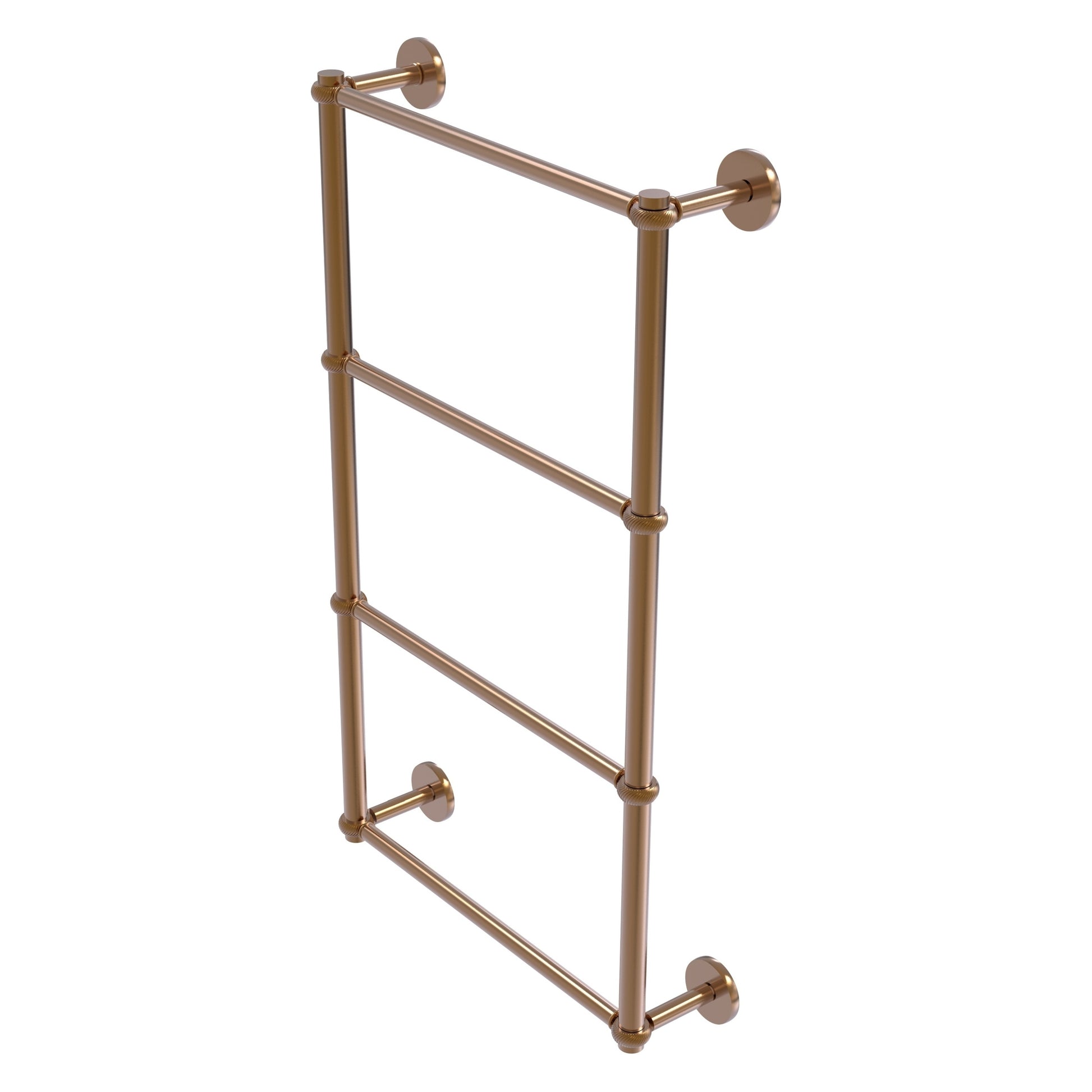 Allied Brass Prestige Skyline 24-in double Brushed Bronze Wall mount 4-tier Towel Bar
