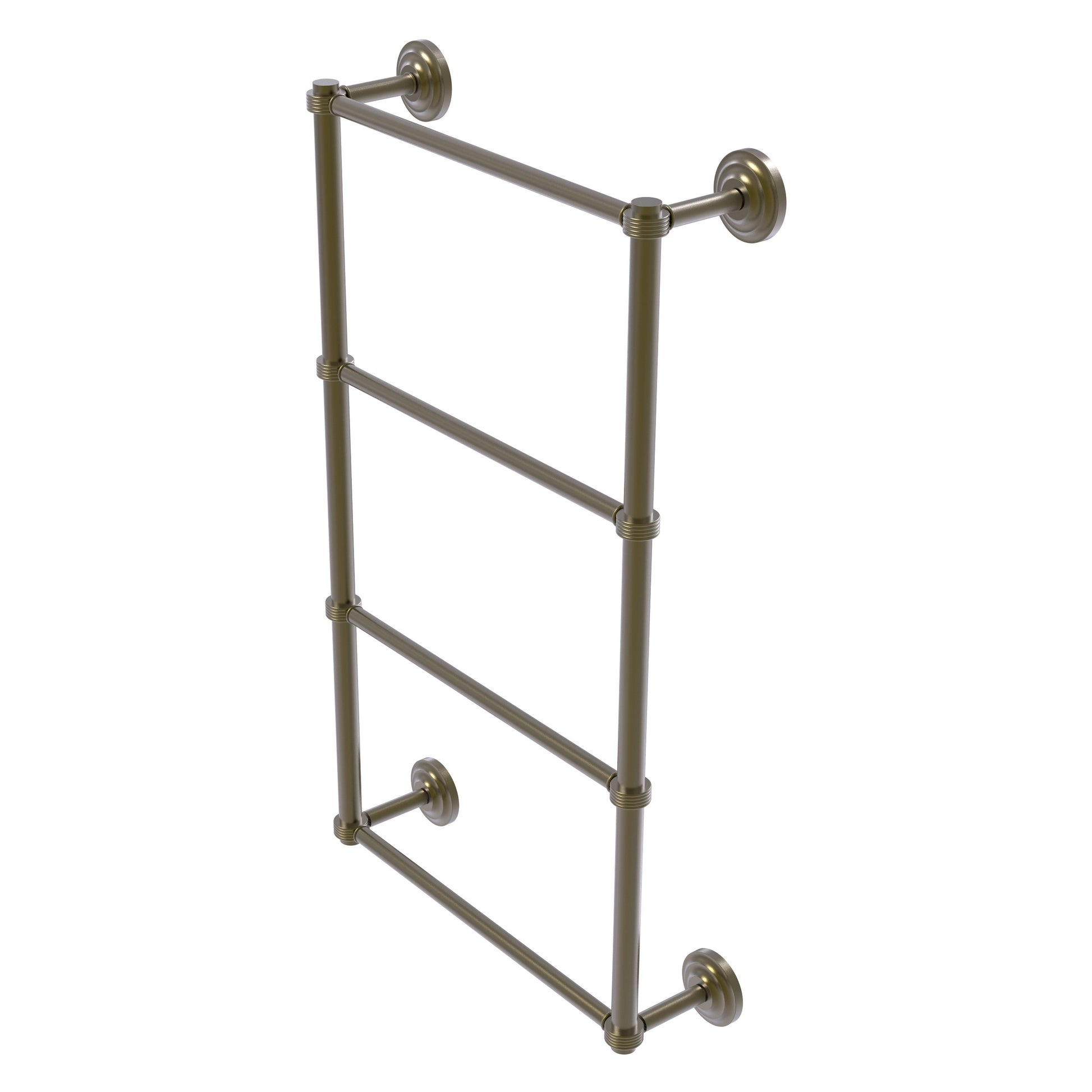 Allied Brass Que New 30-in double Antique Brass Wall mount 4-tier Towel Bar