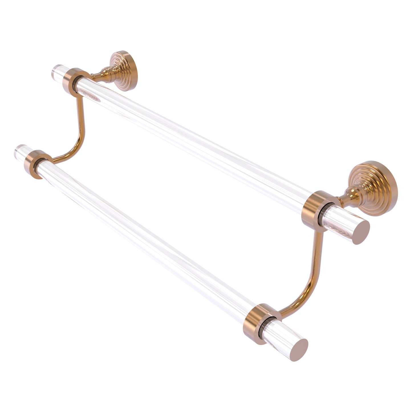 Allied Brass Pacific Grove 36-in double Brushed Bronze Wall mount Double Towel Bar