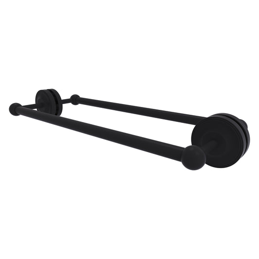 Allied Brass Prestige Regal 18-in double Matte Black Wall mount Double Towel Bar