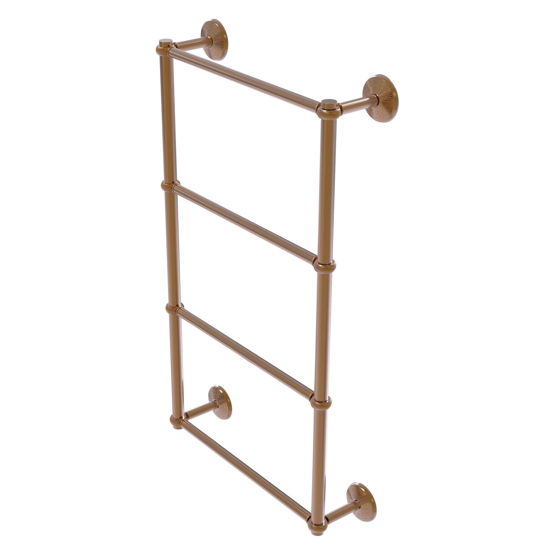 Allied Brass Monte Carlo 24-in double Brushed Bronze Wall mount 4-tier Towel Bar