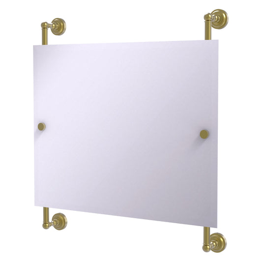 Allied Brass Dottingham 26-in x 29-in Beveled Frameless Rectangle Bathroom Vanity Mirror ( Satin Brass )