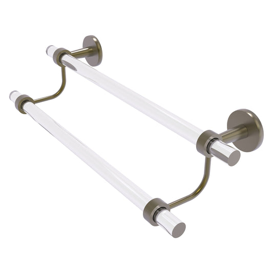 Allied Brass Clearview 18-in double Antique Brass Wall mount Double Towel Bar