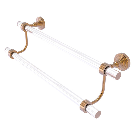 Allied Brass Pacific Grove 18-in double Brushed Bronze Wall mount Double Towel Bar