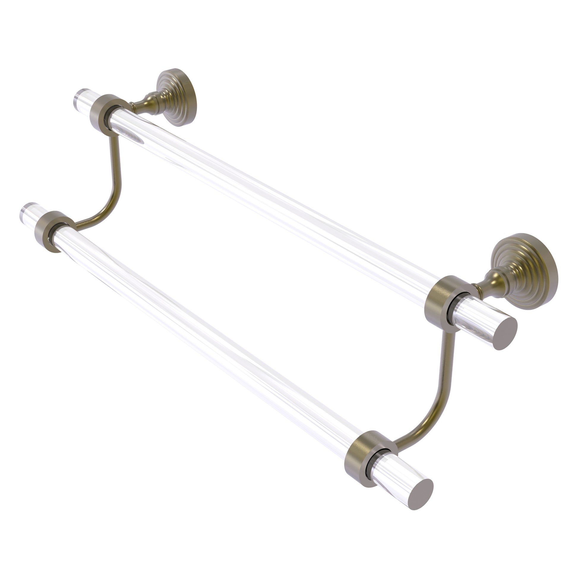 Allied Brass Pacific Grove 36-in double Antique Brass Wall mount Double Towel Bar